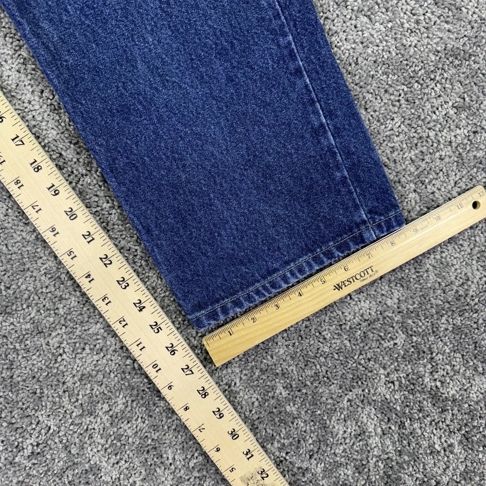 Levis 505 Jeans Mens 38x26 Blue Regular Straight Denim Medium Wash Logo City